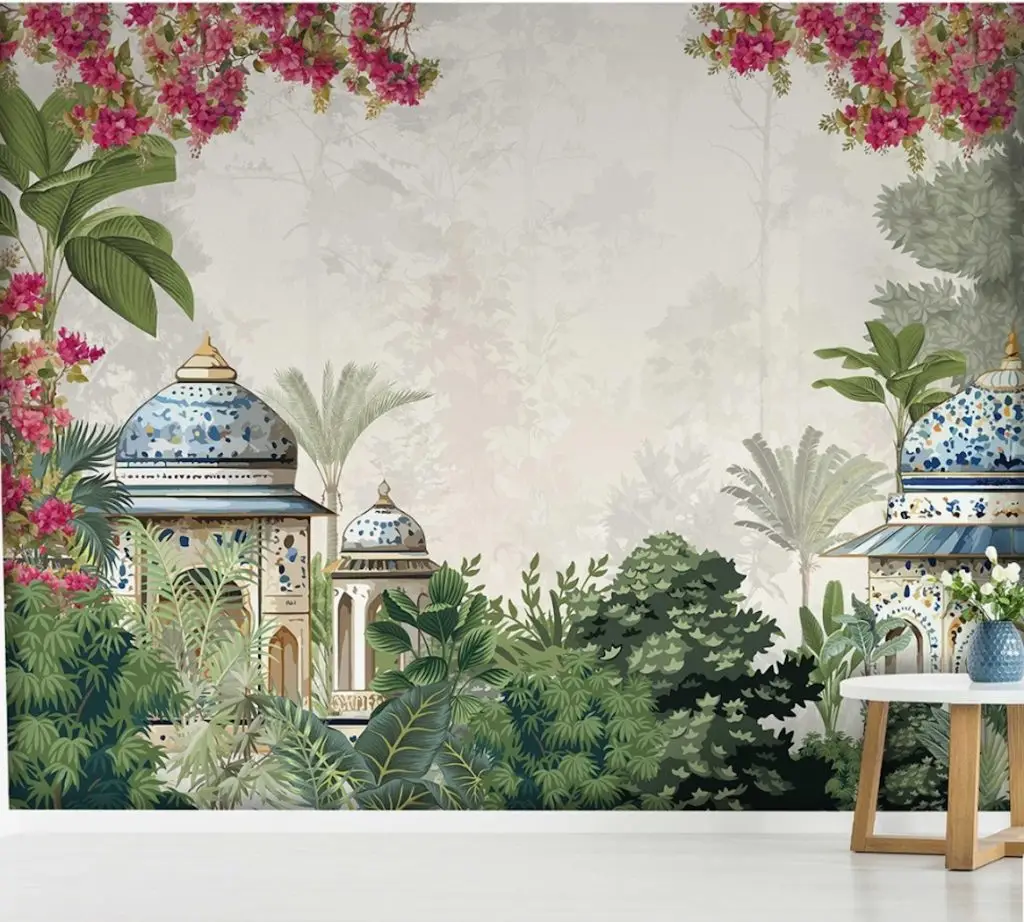 Customized mural wallpaper with scenic landscape design