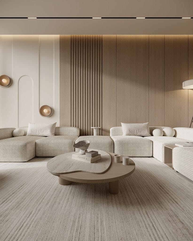 Luxury sheer curtains allowing soft daylight inside the room