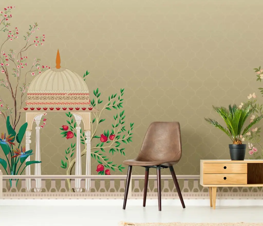 Customized mural wallpaper with scenic landscape design