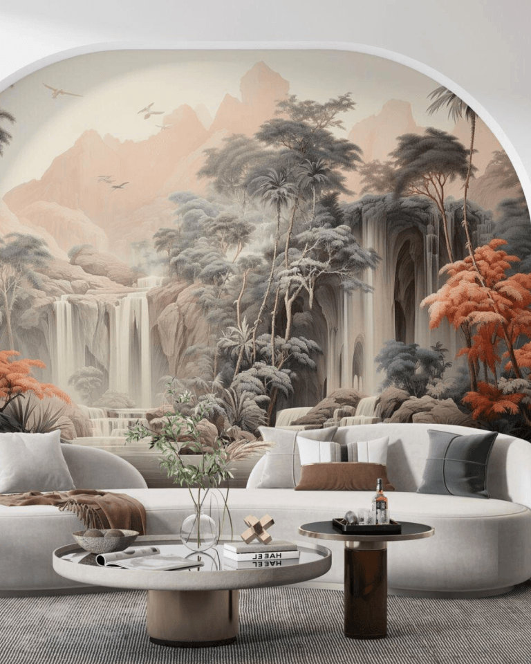 3D textured wallpaper in Floral